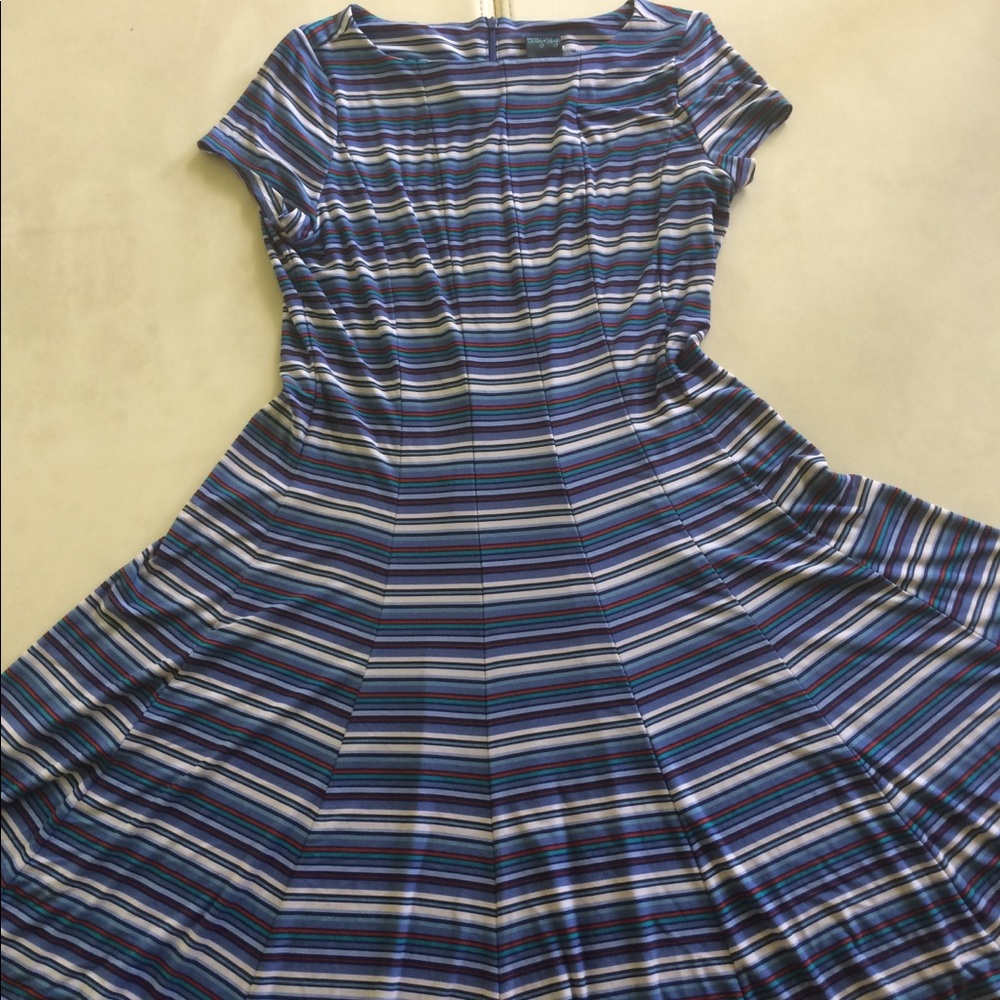 Striped fit-n-flare dress